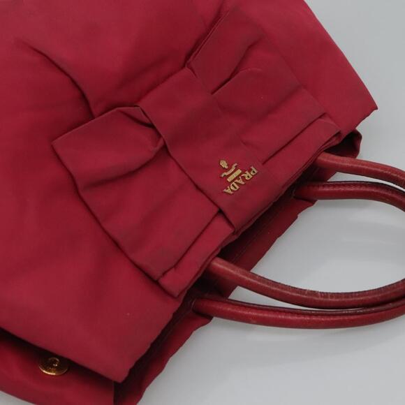 PRADA Hand Bag Nylon Pink - Picture 6 of 9
